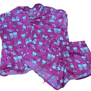 Hello Kitty Dear Daniel Women’s Size Large Pajama Set Pink Shorts Set Valentines